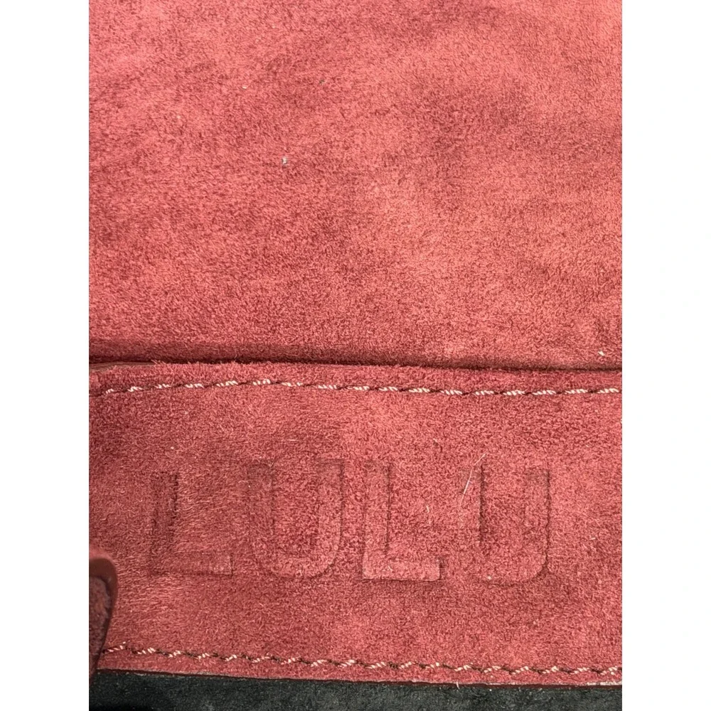 Jerome Dreyfuss LuLu Burgundy Embossed Leather Snakeskin Shoulder Bag Crossbody